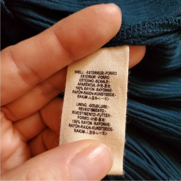 Free People sweet treat dress teal gauze button mini dress long sleeve Large - Picture 10 of 11